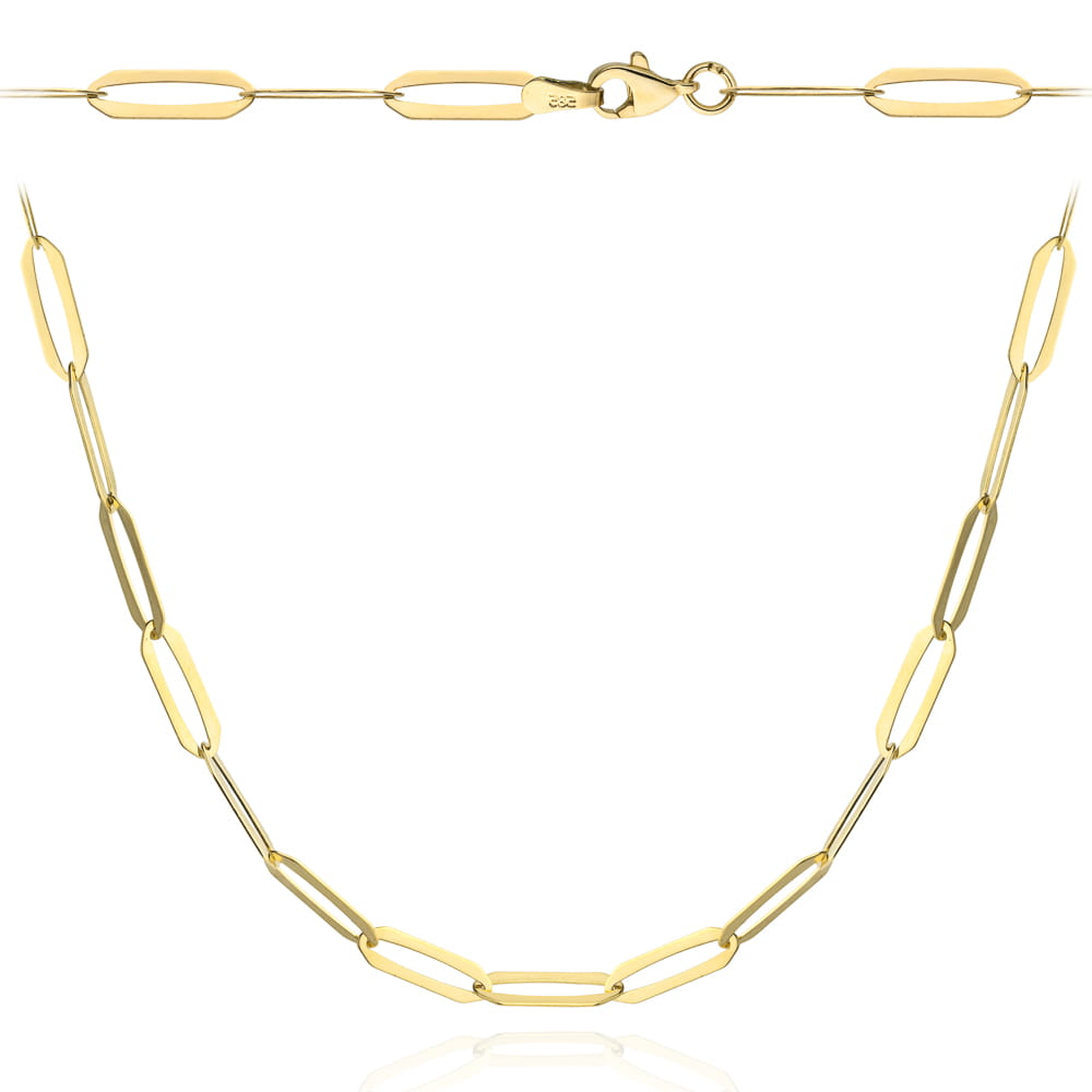 Naszyjnik złoty długie duże ogniwa 42 cm