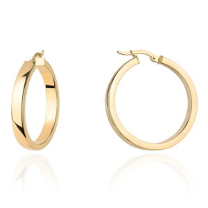 Kolczyki złote koła szerokie na angielskim zapięciu 3,2cm