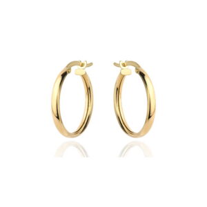 Kolczyki złote kółka na angielskim zapięciu 1,7cm super lekkie