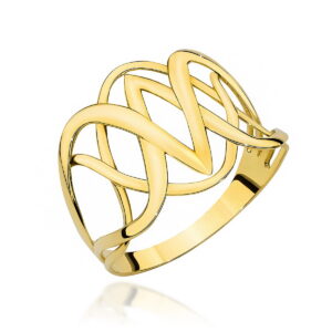 Pierścionek złoty zaplatany