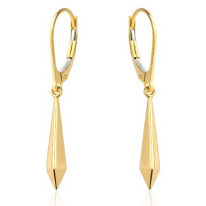 Kolczyki złote ozdobne na angielskim zapięciu