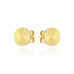 Kolczyki złote pełne kółka diamentowane