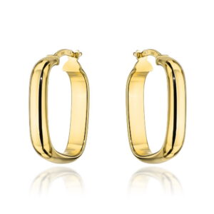 Kolczyki złote kwadraty na angielskim zapięciu