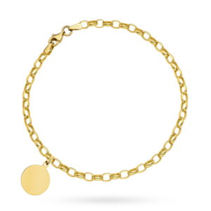 Bransoletka złote splecione owale z pełnym kołem