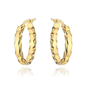 Kolczyki złote owale skręcone