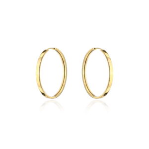 Kolczyki złote kółka szerokie - 1,8 cm