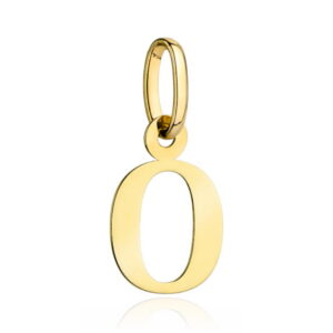 Zawieszka złota literka O duża
