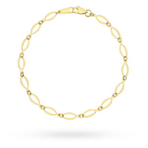 Bransoletka złota splecione elipsy