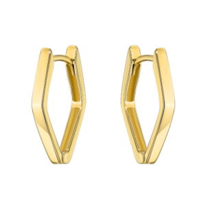 Kolczyki złote gładkie romby