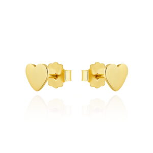 Kolczyki złote pełne serca