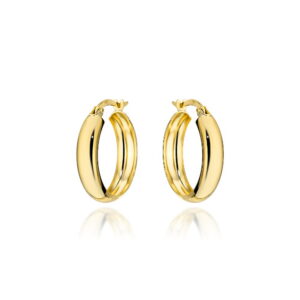 Kolczyki złote koła na angielskim zapięciu - 1,8 cm