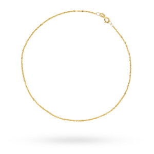 Bransoletka złota splot singapure