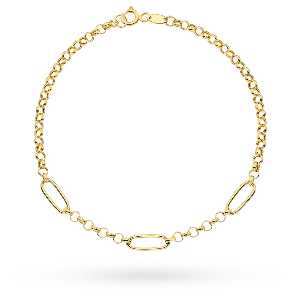 Bransoletka złota o splocie rolo i długie ogniwa