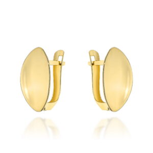 Kolczyki złote gładkie elipsy