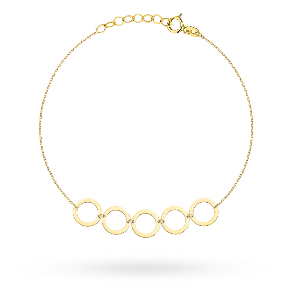 Bransoletka złote ringi