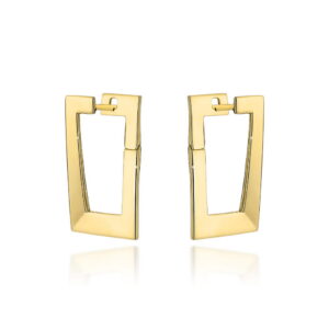 Kolczyki złote eleganckie prostokąty małe