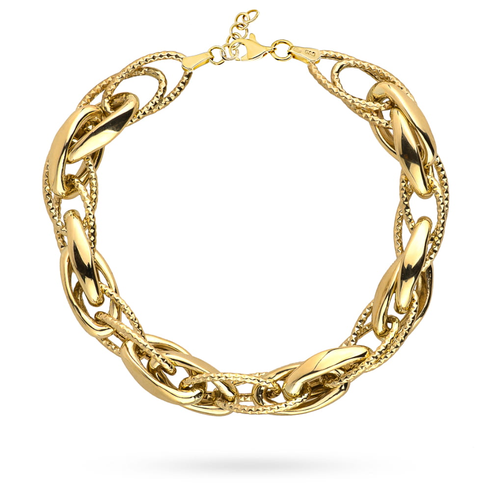 Bransoletka złota z kolekcji "GRANDE" diamentowane ogniwa