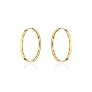 Kolczyki złote koła szerokie na kreolu