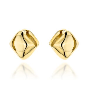 Kolczyki złote gładkie kwadraty