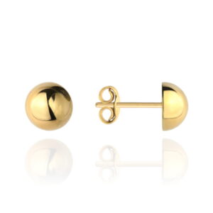 Kolczyki pół kulki śr. 7 mm na sztyfcie super lekkie