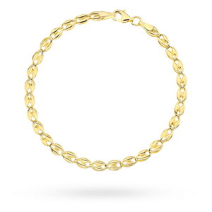 Bransoletka złota o regularnym owalnym wzorze