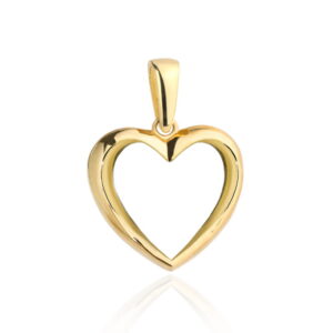 Zawieszka złota kontur serca duża