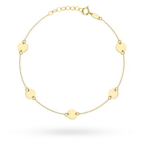 Bransoletka złota pełne kółka