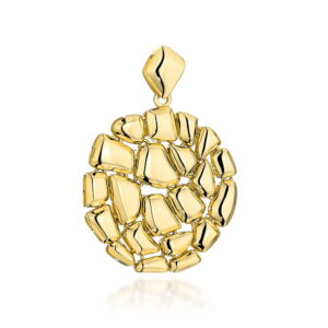 Zawieszka złota ruchoma z nieregularnymi elementami