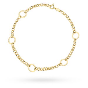 Bransoletka złota o splocie rolo z kółeczkami