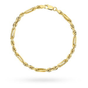 Bransoletka złota korda i długie ogniwa