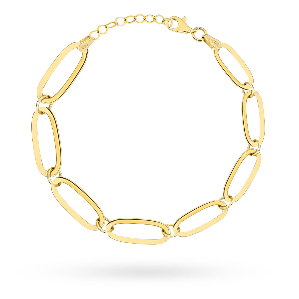 Bransoletka złota duże ogniwa przeplatane małymi