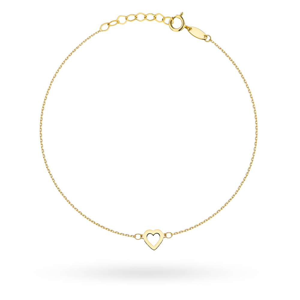 Bransoletka złota kontur serca