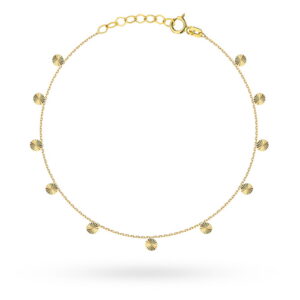 Bransoletka złota z diamentowanymi kółkami