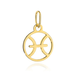 Zawieszka złota znak zodiaku RYBY
