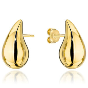 Kolczyki złote gładkie bardzo duże krople