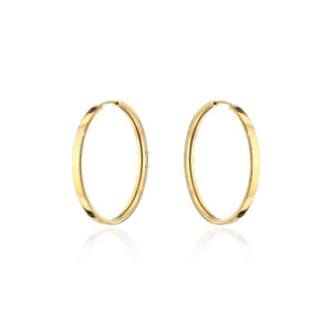 Kolczyki złote kółka szerokie - 2,7 cm