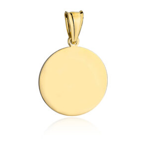 Zawieszka złota gładkie pełne kółko