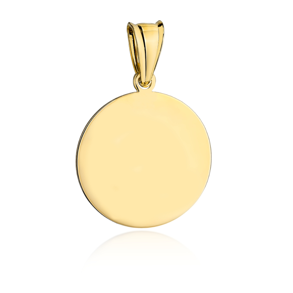 Zawieszka złota gładkie pełne kółko