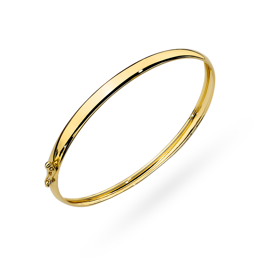 Bransoletka złota sztywna wąska o gładkim wykończeniu