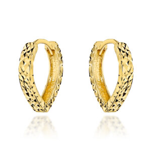 Kolczyki złote diamentowane łezki