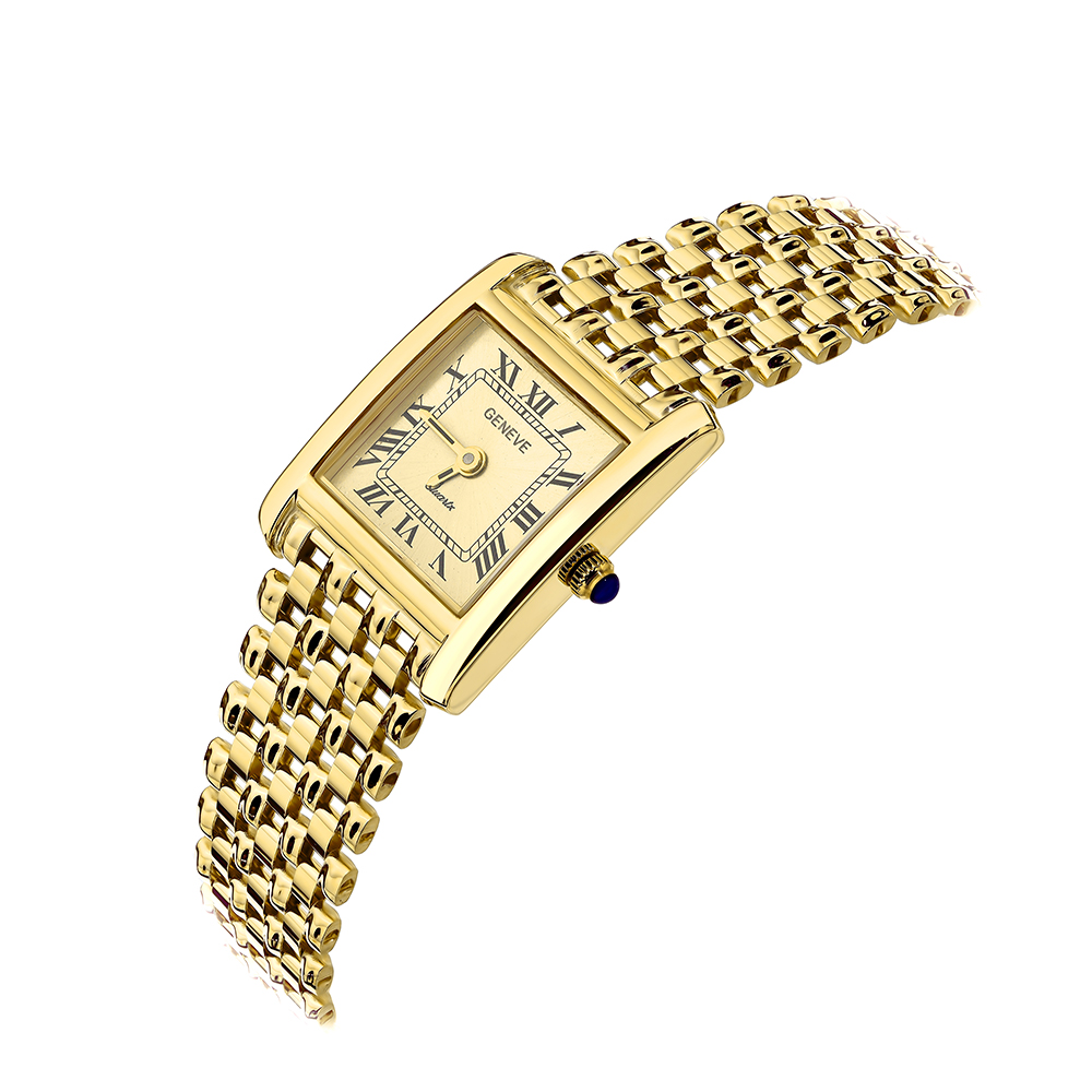 Zegarek złoty z kwadratową tarczą II