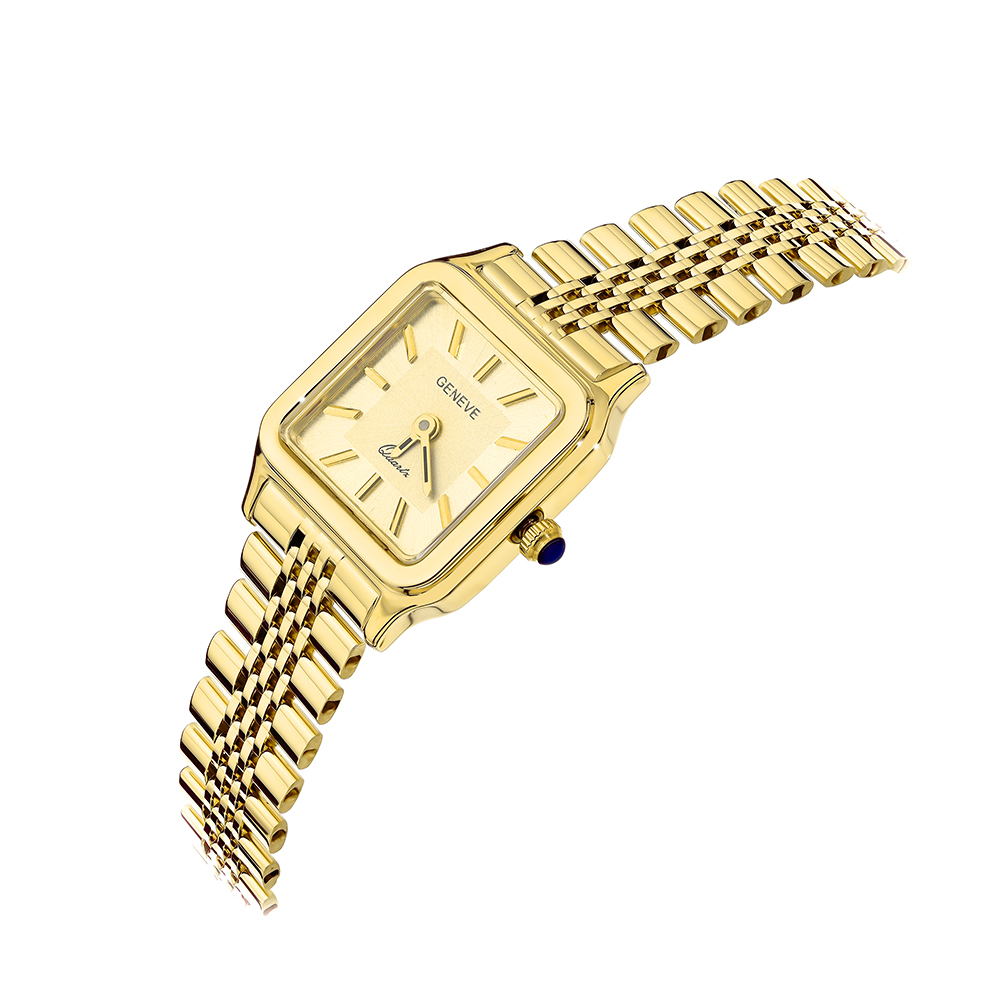 Zegarek złoty z kwadratową tarczą III