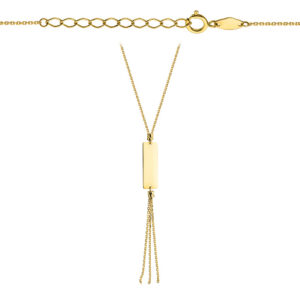 Celebrytka naszyjnik blaszka z łańcuszkami