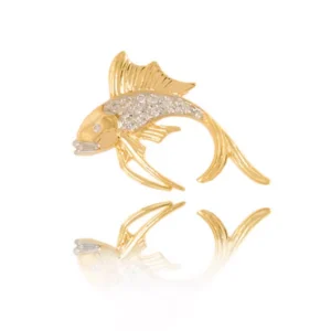 Złota broszka personalizowana – elegancki dodatek na każdą okazję.