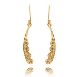 Złote kolczyki o klasycznej i ponadczasowej formie.