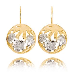 Złote kolczyki o klasycznej i ponadczasowej formie.