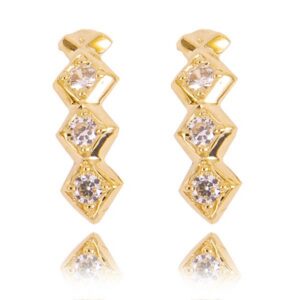 Stylowe kolczyki wykonane z wysokiej jakości złota.