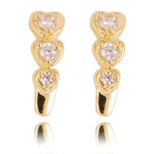 Stylowe kolczyki wykonane z wysokiej jakości złota.