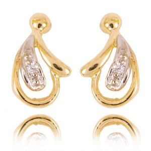 Złote kolczyki o klasycznej i ponadczasowej formie.