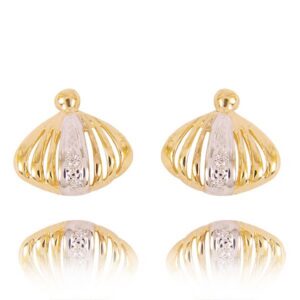 Eleganckie kolczyki ze złota z subtelnym blaskiem kamieni.